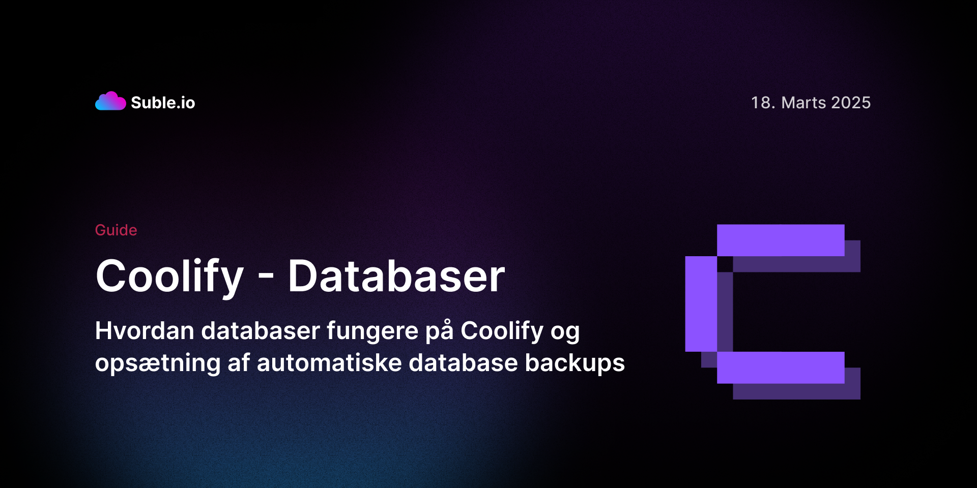 Opsætning af databaser på Coolify