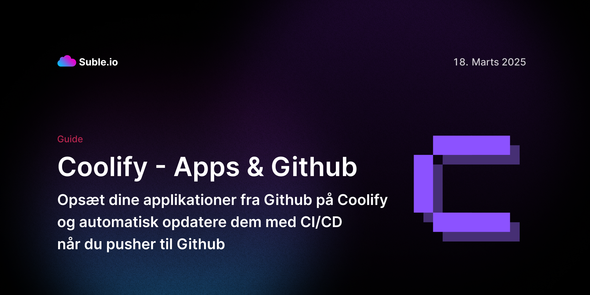 Kør dine applikationer og containere med Coolify og Github